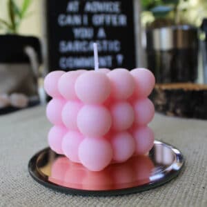 Bubble candle made from Paraffin wax