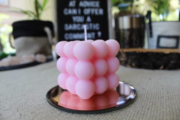 Bubble candle made from Paraffin wax